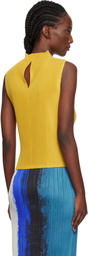 PLEATS PLEASE ISSEY MIYAKE Yellow Mist July Tank Top