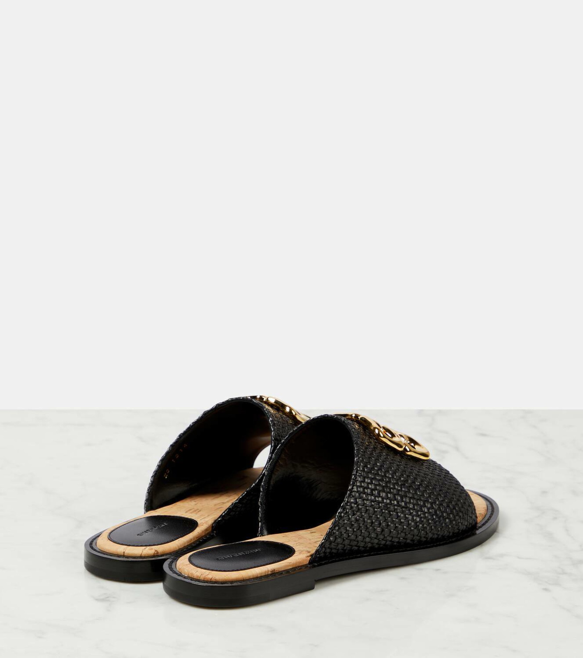 【関税＆送料込み】Givenchy Sandals Slides 4G Liquid Givenchy 4G Liquid raffia slides Givenchy