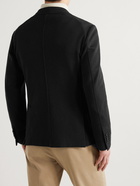 Lardini - Slim-Fit Unstructured Cotton-Blend Jersey Blazer - Black