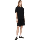 Casablanca Black Applique Monogram Short Sleeve Polo