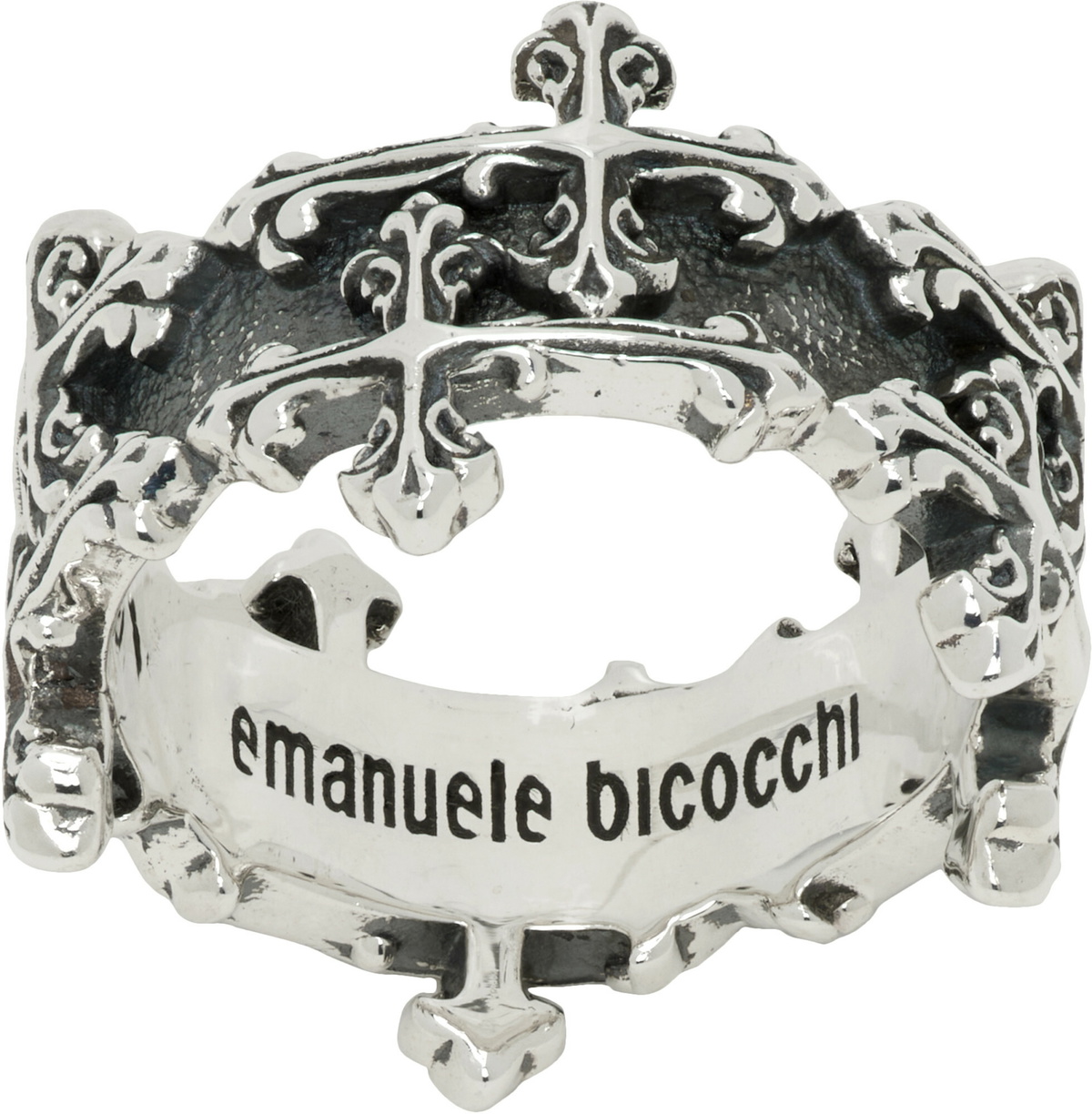 Emanuele Bicocchi Avelli Cross Double Band Ring
