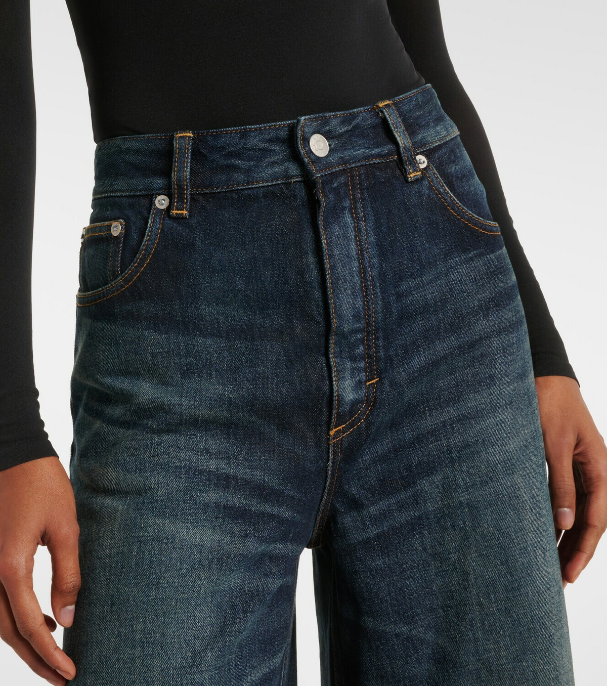 Alaïa Faded wide-leg jeans