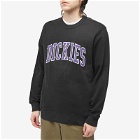 Dickies Men's Aitkin College Logo Crew Sweat in Black/Imperial Palace