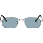 Cartier Silver 'Santos de Cartier' Sunglasses