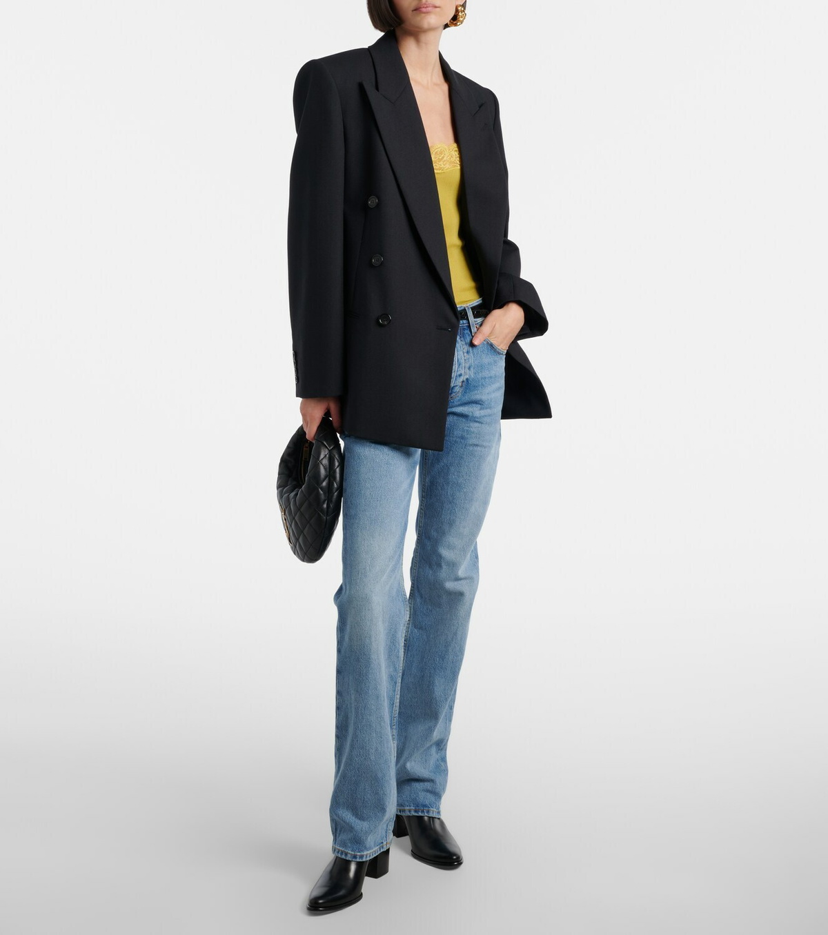 Saint Laurent Jill 60 leather ankle boots