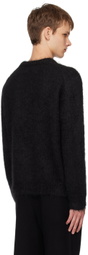 Solid Homme Black Crewneck Sweater