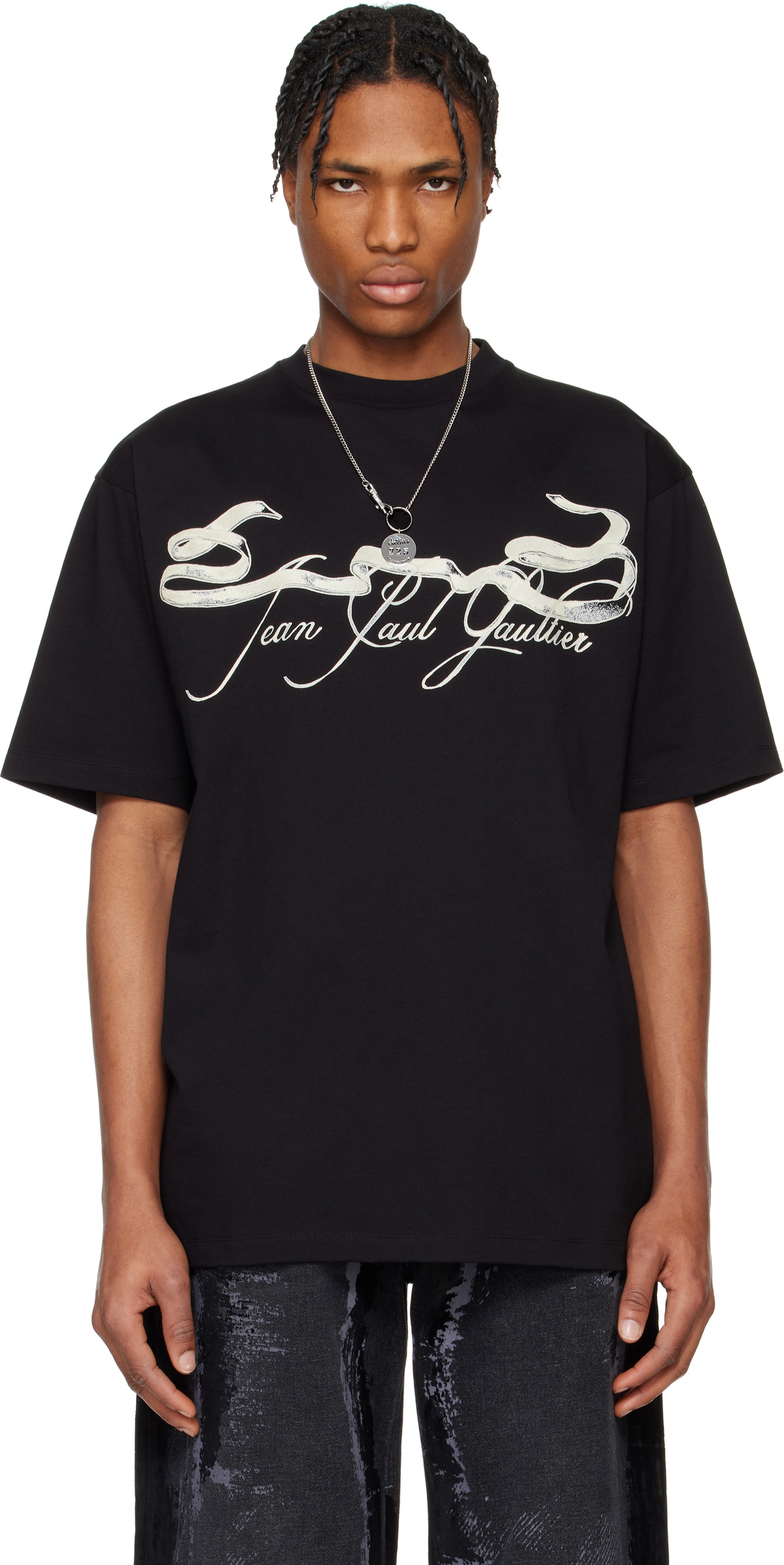 Jean Paul Gaultier Black 'Jean Paul Gaultier' Long Sleeve T Jean Paul Gaultier Black 'Jean Paul Gaultier' Long Sleeve T