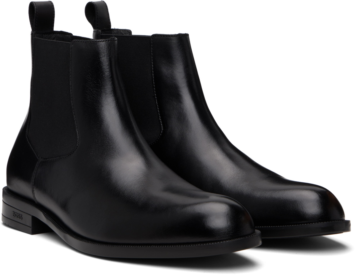BOSS Black Leather Chelsea Boots