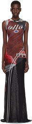 Ottolinger Red Printed Maxi Dress