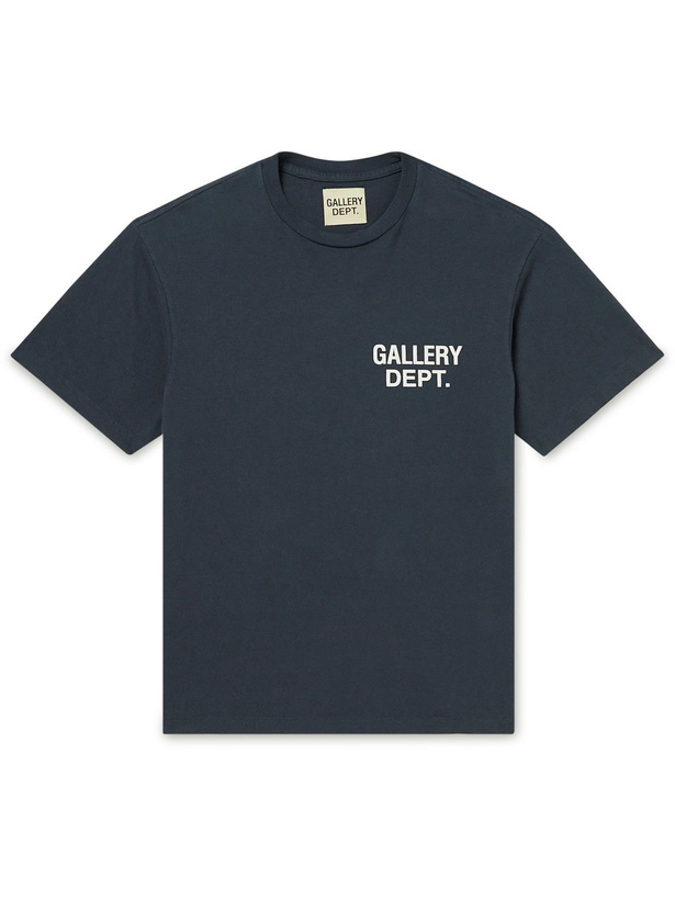 Photo: Gallery Dept. - Souvenir Logo-Print Cotton-Jersey T-Shirt - Blue