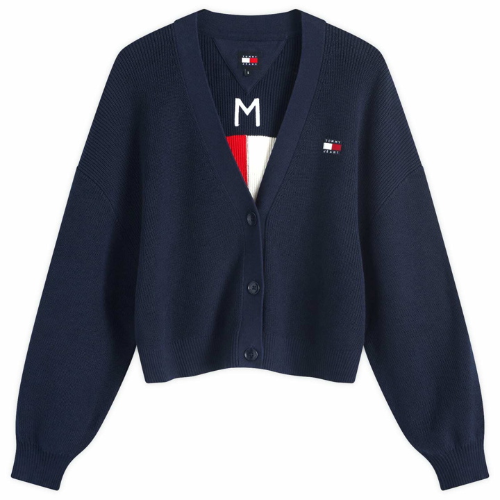 Photo: Tommy Jeans Women's Flag Cardigan in Dark Night Navy