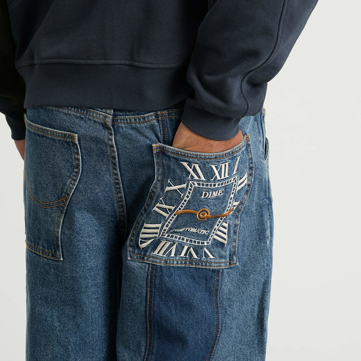 Dime Men's Baggy Denim Pants in Knowtomatic Blue Dime