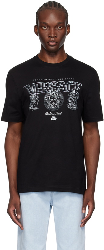 Photo: Versace Black 'The Evolution Of Medusa' T-Shirt