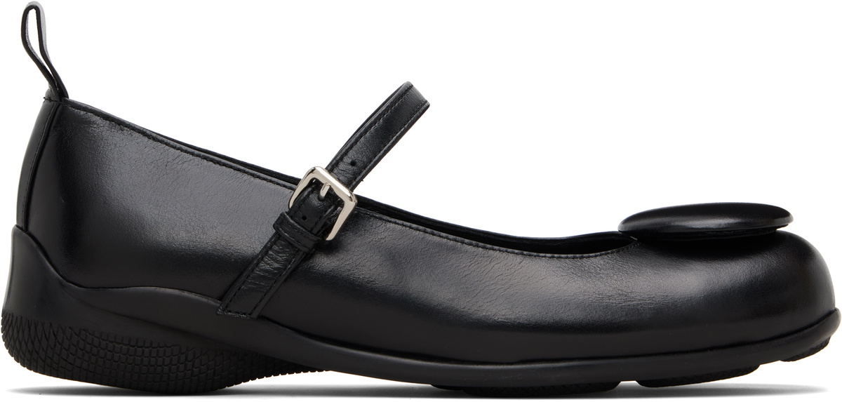 OPEN YY Black Badge Appliqué Flats