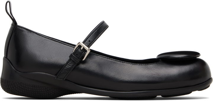 Photo: OPEN YY Black Badge Appliqué Flats