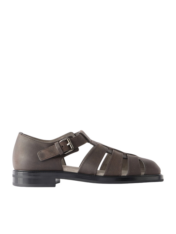 Photo: Church's - Fisherman Winter Waxed Suede Sandals - Brown