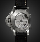 Panerai - Luminor 1950 3 Days Chrono Flyback Automatic Acciaio 44mm Stainless Steel and Leather Watch - Black