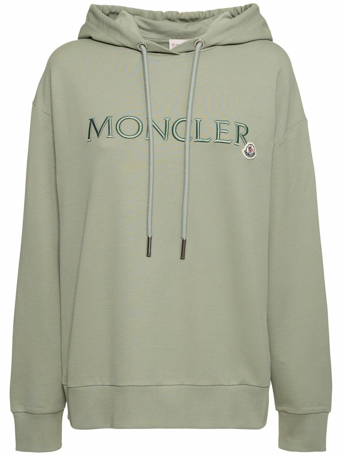Photo: MONCLER Embroidered Logo Cotton Jersey Hoodie