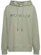 MONCLER Embroidered Logo Cotton Jersey Hoodie
