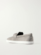 Christian Louboutin - Chambeliboat Full-Grain Nubuck Loafers - Gray