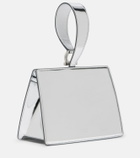 Ferragamo Gancini Small metallic leather clutch