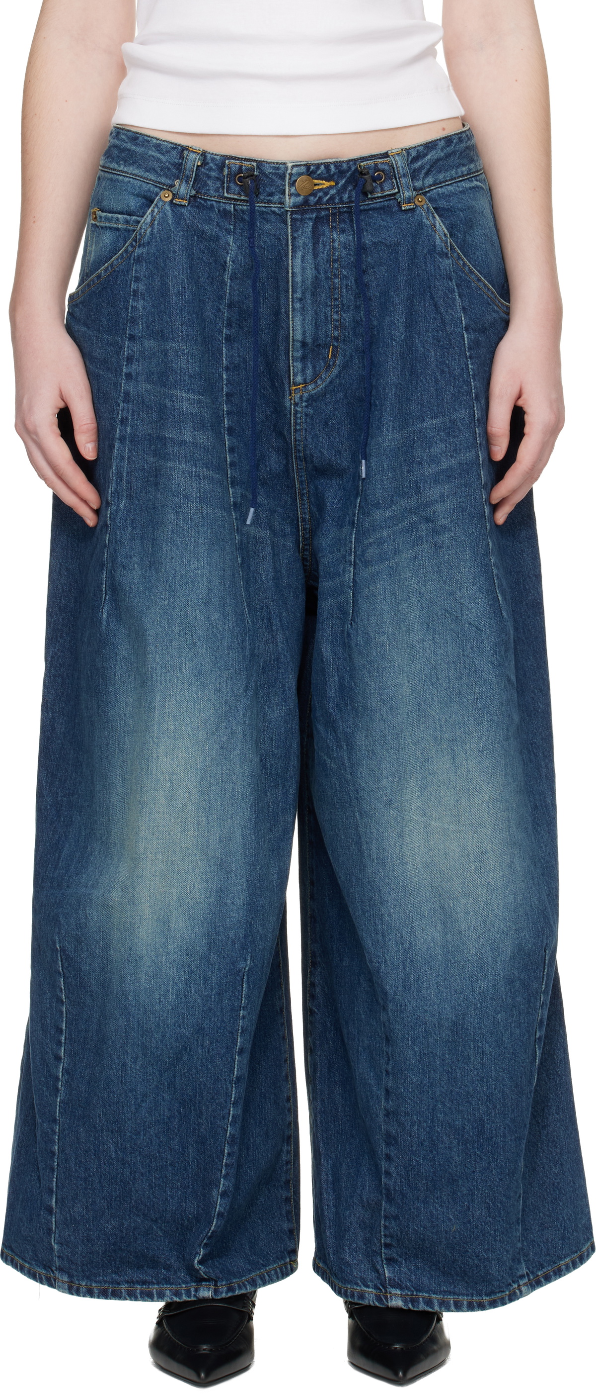 Needles Women's HD Painter Rose Denim Pant in Indigo Needles