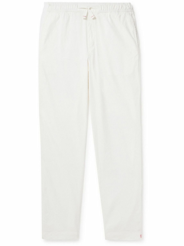 Photo: Orlebar Brown - Sonoran Straight-Leg Linen-Blend Drawstring Trousers - White