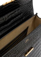 Toteme Crocodile-effect Leather top Handle bag - Black - One Size