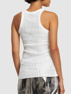 THE ATTICO - Ribbed Jersey Tank Top W/ Crystals