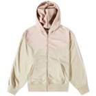 Palm Angels Men's Two Tone Track Jacket in Beige/Rose Dust