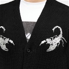 Fucking Awesome Men's Embroidered Scorpion Cardigan in Black