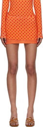 Miaou Orange & Red Elektra Miniskirt