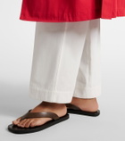 JUDE Vermelho leather thong sandals