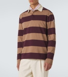 Moncler Striped cotton piqué polo shirt