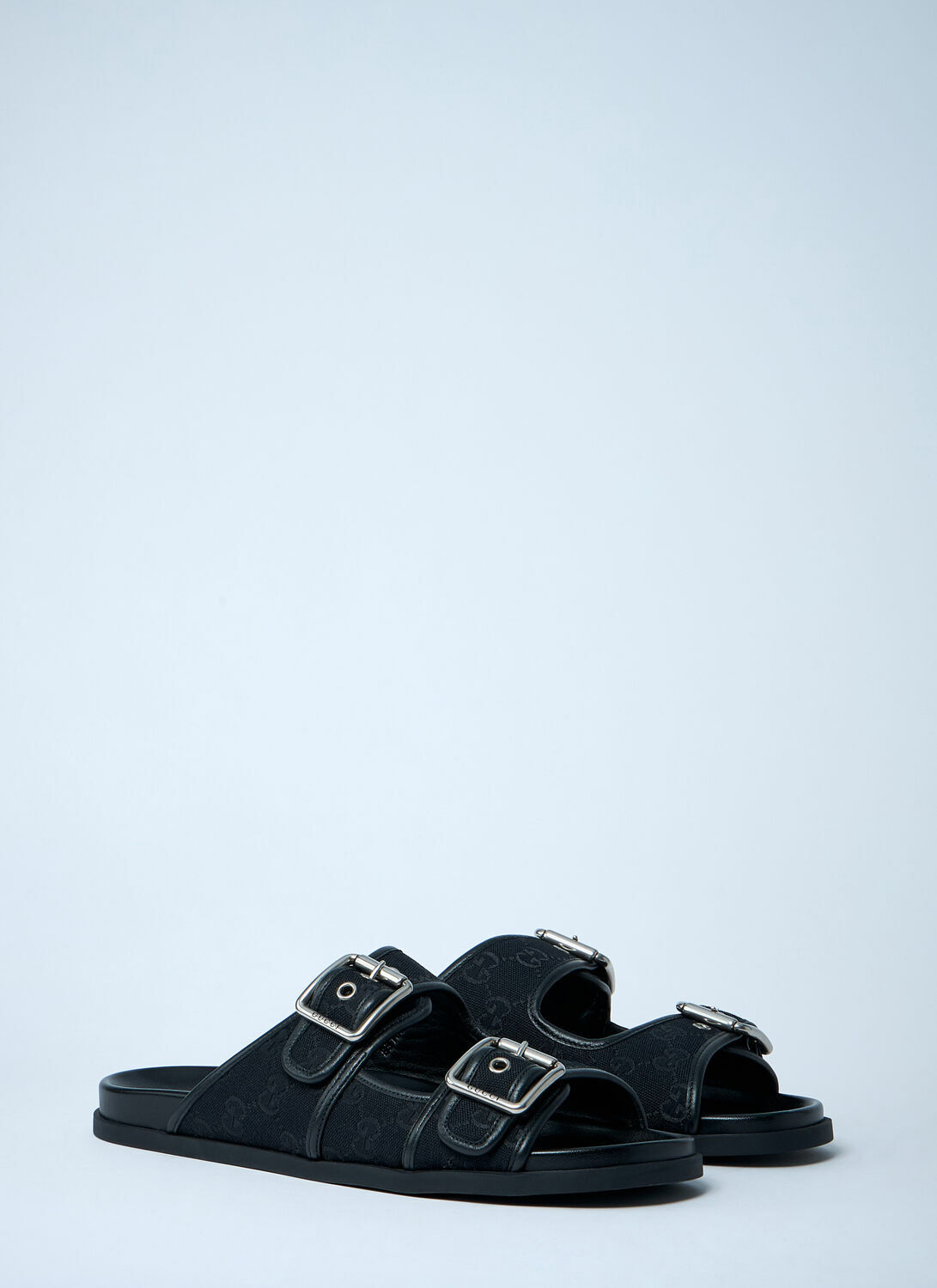 Gucci GG Slide Sandals With Buckles