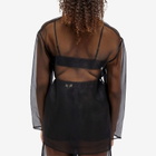 DONNI. Women's Organza Split Shirt in Jet