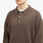 Uniform Bridge Men's Knitted Polo Shirt in Brown