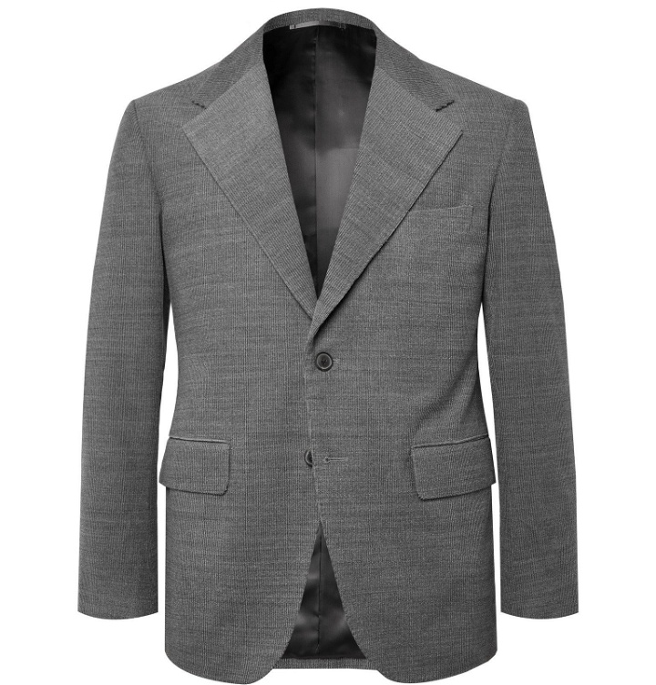 Photo: Camoshita - Light-Grey Wool-Blend Corduroy Suit Jacket - Gray