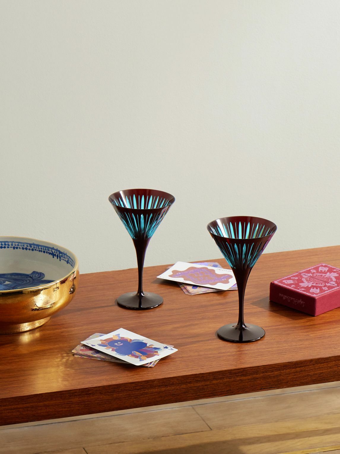 L'Objet - Prism Set of Four Martini Glasses