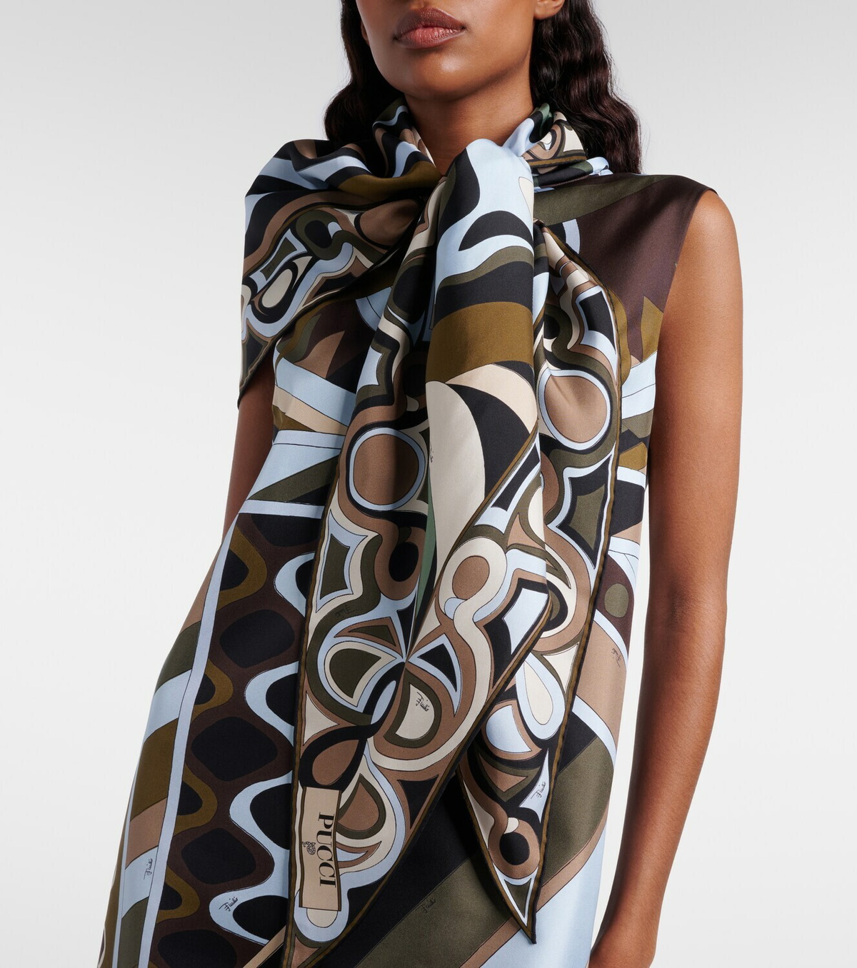 Pucci Marmo silk twill scarf
