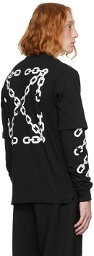 Off-White Black Chain Arrow Long Sleeve T-Shirt