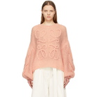 Loewe Pink Knit Anagram Sweater