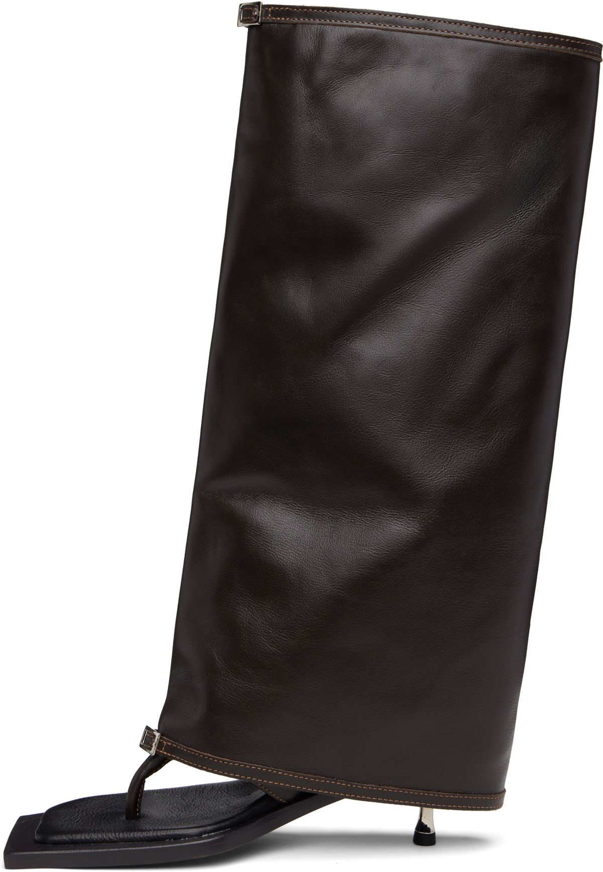 FIDAN NOVRUZOVA Brown Kaia Stiletto Tall Heeled Sandals