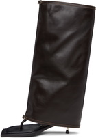 FIDAN NOVRUZOVA Brown Kaia Stiletto Tall Heeled Sandals