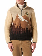 MC2 Saint Barth Man Sherpa Zipped Jacket With Saint Barth Patch