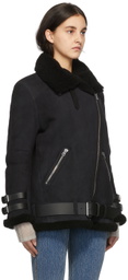 Acne Studios Black Shearling Velocite Jacket