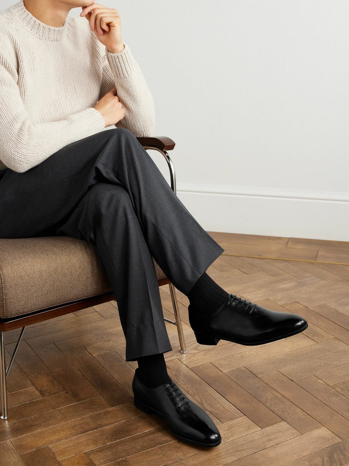 John Lobb - Marldon Whole-Cut Leather Oxford Shoes - Black