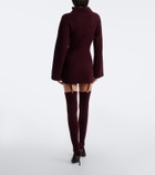 Aya Muse Cursa ribbed-knit wool minidress and tights set