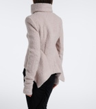 Rick Owens Asymmetric alpaca and wool-blend jacket