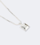 Fendi FF sterling silver pendant necklace